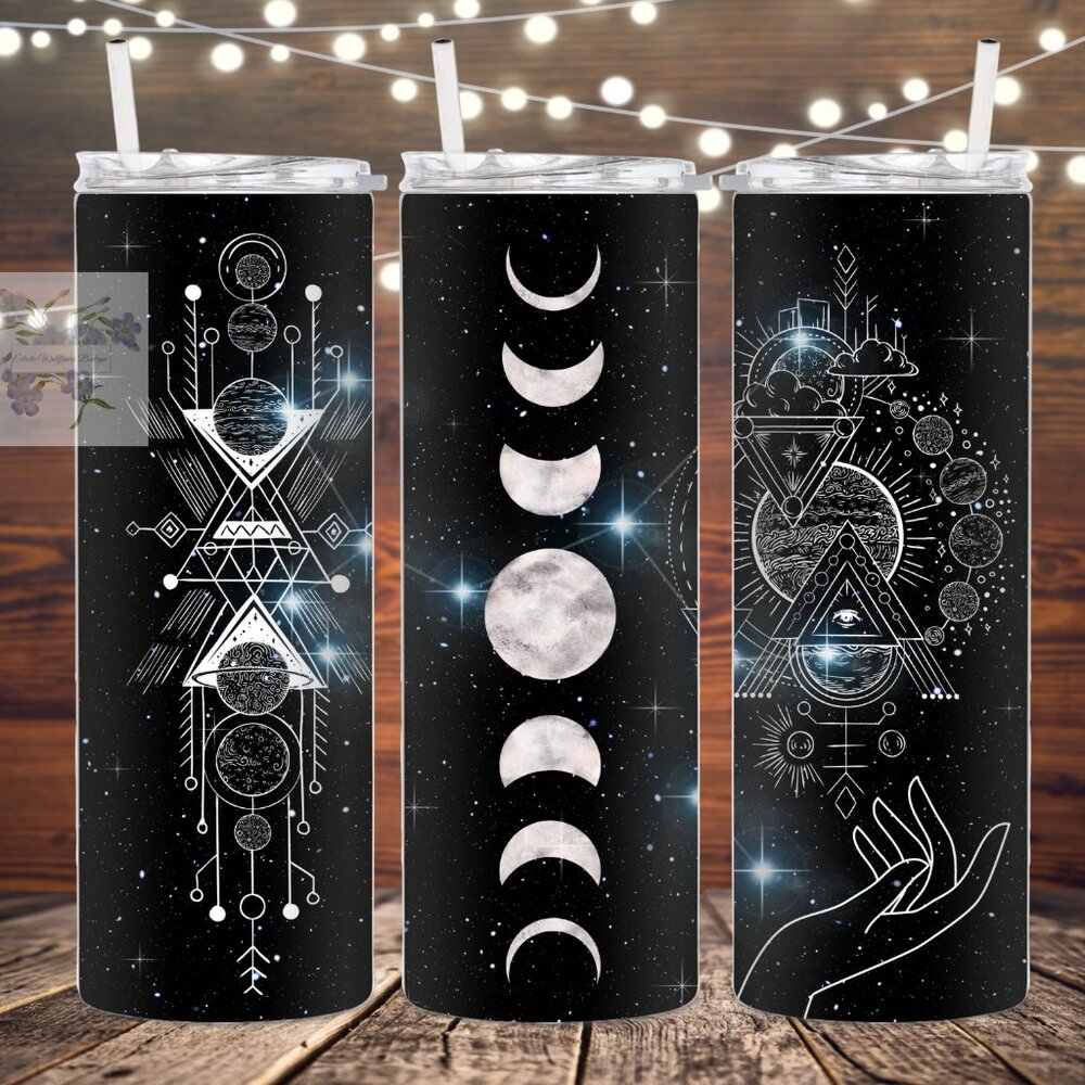 Moon Phases Witchy Metal Insulated Tumbler